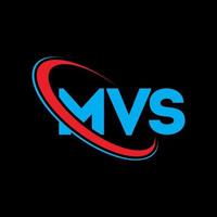 logo mv. lettre mvs. création de logo de lettre mvs. initiales logo mvs liées avec un cercle et un logo monogramme majuscule. typographie mvs pour la marque technologique, commerciale et immobilière. vecteur