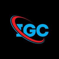 logo igc. lettre de l'igc. création de logo de lettre igc. initiales logo igc liées avec un cercle et un logo monogramme majuscule. typographie igc pour la marque technologique, commerciale et immobilière. vecteur