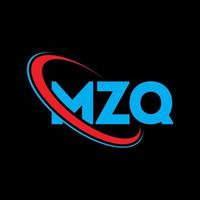 logo mzq. lettre mzq. création de logo de lettre mzq. initiales logo mzq liées avec un cercle et un logo monogramme majuscule. typographie mzq pour la technologie, les affaires et la marque immobilière. vecteur