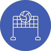 icône de fond de cercle de ligne de volley-ball vecteur