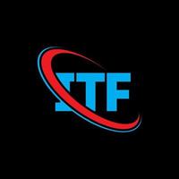 logo itf. sa lettre. création de logo de lettre itf. initiales logo itf liées avec un cercle et un logo monogramme majuscule. typographie itf pour la technologie, les affaires et la marque immobilière. vecteur