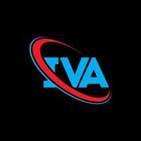 logo iva. iva lettre. création de logo de lettre iva. initiales logo iva liées avec un cercle et un logo monogramme majuscule. typographie iva pour la technologie, les affaires et la marque immobilière. vecteur