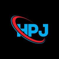 logo hpj. lettre hpj. création de logo de lettre hpj. initiales logo hpj liées par un cercle et un logo monogramme majuscule. typographie hpj pour la technologie, les affaires et la marque immobilière. vecteur