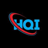logo qi. lettre hqi. création de logo de lettre hqi. initiales logo hqi liées avec un cercle et un logo monogramme majuscule. typographie hqi pour la technologie, les affaires et la marque immobilière. vecteur