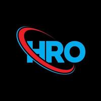 logo hro. lettre hro. création de logo de lettre hro. initiales logo hro liées avec un cercle et un logo monogramme majuscule. typographie hro pour la technologie, les affaires et la marque immobilière. vecteur