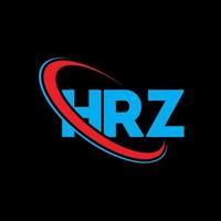 logo hrz. lettre hrz. création de logo de lettre hrz. initiales logo hrz liées avec un cercle et un logo monogramme majuscule. typographie hrz pour la technologie, les affaires et la marque immobilière. vecteur