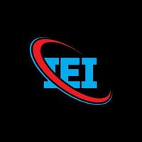 logo iei. c'est-à-dire lettre. création de logo de lettre iei. initiales logo iei liées par un cercle et un logo monogramme majuscule. typographie iei pour la technologie, les affaires et la marque immobilière. vecteur