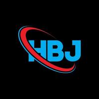 logo hbj. lettre hbj. création de logo de lettre hbj. initiales logo hbj liées avec un cercle et un logo monogramme majuscule. typographie hbj pour la technologie, les affaires et la marque immobilière. vecteur