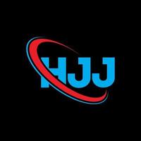 logo hjj. hjj lettre. création de logo de lettre hjj. initiales logo hjj liées avec un cercle et un logo monogramme majuscule. typographie hjj pour la technologie, les affaires et la marque immobilière. vecteur
