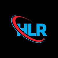 logo HLR. hlr lettre. création de logo de lettre hlr. initiales logo hlr liées avec un cercle et un logo monogramme majuscule. typographie hlr pour la technologie, les affaires et la marque immobilière. vecteur