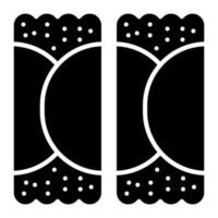 icône de glyphe de cannoli vecteur