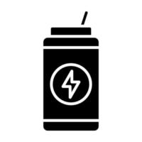 icône de glyphe de boisson énergisante vecteur