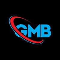logo gmb. lettre gmb. création de logo de lettre gmb. initiales logo gmb liées avec un cercle et un logo monogramme majuscule. typographie gmb pour la technologie, les affaires et la marque immobilière. vecteur