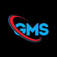 logo GM. lettre gms. création de logo de lettre gms. initiales logo gms liées avec un cercle et un logo monogramme majuscule. typographie gms pour la technologie, les affaires et la marque immobilière. vecteur