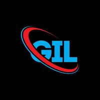 logo Gil. lettre de Gil. création de logo de lettre gil. initiales logo gil liées avec un cercle et un logo monogramme majuscule. typographie gil pour la technologie, les affaires et la marque immobilière. vecteur