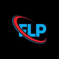 logo flp. lettre flp. création de logo de lettre flp. initiales logo flp liées avec un cercle et un logo monogramme majuscule. typographie flp pour la technologie, les affaires et la marque immobilière. vecteur