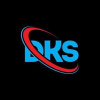 logo dks. lettre dks. création de logo de lettre dks. initiales logo dks liées par un cercle et un logo monogramme majuscule. typographie dks pour la technologie, les affaires et la marque immobilière. vecteur