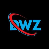 logo dwz. lettre dwz. création de logo de lettre dwz. initiales logo dwz liées avec un cercle et un logo monogramme majuscule. typographie dwz pour la technologie, les affaires et la marque immobilière. vecteur