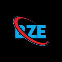 logo bze. lettre bze. création de logo de lettre bze. initiales logo bze liées avec un cercle et un logo monogramme majuscule. typographie bze pour la technologie, les affaires et la marque immobilière. vecteur