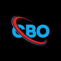 logo cbo. lettre cbo. création de logo de lettre cbo. initiales logo cbo liées avec un cercle et un logo monogramme majuscule. typographie cbo pour la technologie, les affaires et la marque immobilière. vecteur