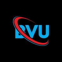 logo bvu. lettre bvu. création de logo de lettre bvu. initiales logo bvu liées avec un cercle et un logo monogramme majuscule. typographie bvu pour la technologie, les affaires et la marque immobilière. vecteur