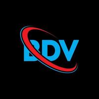 logo bdv. lettre bdv. création de logo de lettre bdv. initiales bdv logo lié avec cercle et logo monogramme majuscule. typographie bdv pour la marque technologique, commerciale et immobilière. vecteur