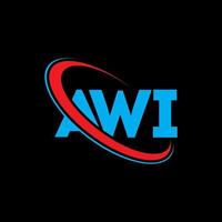 logo AWI. awi lettre. création de logo de lettre awi. initiales logo awi liées par un cercle et un logo monogramme majuscule. typographie awi pour la technologie, les affaires et la marque immobilière. vecteur