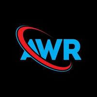 logo awr. awr lettre. création de logo de lettre awr. initiales logo awr liées avec un cercle et un logo monogramme majuscule. typographie awr pour la technologie, les affaires et la marque immobilière. vecteur