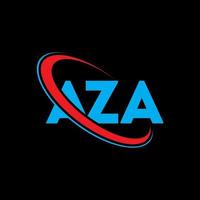 logo aza. lettre aza. création de logo de lettre aza. initiales logo aza liées avec un cercle et un logo monogramme majuscule. typographie aza pour la technologie, les affaires et la marque immobilière. vecteur