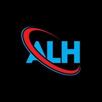 ah logo. ah lettre. création de logo de lettre alh. initiales logo alh liées avec un cercle et un logo monogramme majuscule. typographie alh pour la technologie, les affaires et la marque immobilière. vecteur