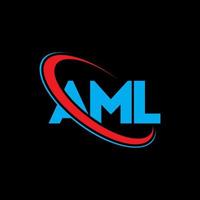 logo aml. aml lettre. création de logo de lettre aml. initiales logo aml liées avec un cercle et un logo monogramme majuscule. typographie aml pour la technologie, les affaires et la marque immobilière. vecteur