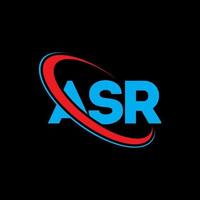 logo asr. lettre asr. création de logo de lettre asr. initiales logo asr liées avec un cercle et un logo monogramme majuscule. typographie asr pour la technologie, les affaires et la marque immobilière. vecteur