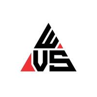 création de logo de lettre triangle wvs avec forme de triangle. monogramme de conception de logo triangle wvs. modèle de logo vectoriel triangle wvs avec couleur rouge. wvs logo triangulaire logo simple, élégant et luxueux.