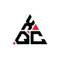 création de logo de lettre triangle xqc avec forme de triangle. monogramme de conception de logo triangle xqc. modèle de logo vectoriel triangle xqc avec couleur rouge. logo triangulaire xqc logo simple, élégant et luxueux.