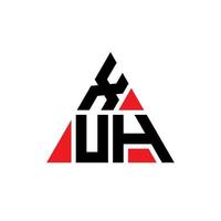 création de logo de lettre triangle xuh avec forme de triangle. monogramme de conception de logo triangle xuh. modèle de logo vectoriel triangle xuh avec couleur rouge. xuh logo triangulaire logo simple, élégant et luxueux.