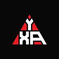 création de logo de lettre triangle yxa avec forme de triangle. monogramme de conception de logo triangle yxa. modèle de logo vectoriel triangle yxa avec couleur rouge. logo triangulaire yxa logo simple, élégant et luxueux.