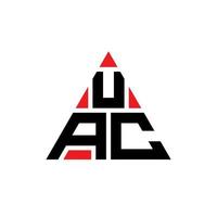 création de logo de lettre triangle uac avec forme de triangle. monogramme de conception de logo triangle uac. modèle de logo vectoriel triangle uac avec couleur rouge. logo triangulaire uac logo simple, élégant et luxueux.