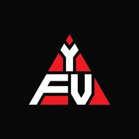 création de logo de lettre triangle yfv avec forme de triangle. monogramme de conception de logo triangle yfv. modèle de logo vectoriel triangle yfv avec couleur rouge. logo triangulaire yfv logo simple, élégant et luxueux.