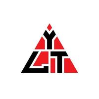création de logo de lettre triangle ylt avec forme de triangle. monogramme de conception de logo triangle ylt. modèle de logo vectoriel triangle ylt avec couleur rouge. ylt logo triangulaire logo simple, élégant et luxueux.