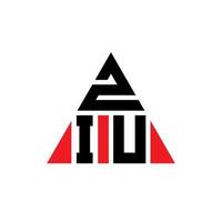 création de logo de lettre triangle ziu avec forme de triangle. monogramme de conception de logo triangle ziu. modèle de logo vectoriel triangle ziu avec couleur rouge. logo triangulaire ziu logo simple, élégant et luxueux.