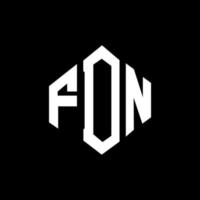 création de logo de lettre fdn avec forme de polygone. création de logo en forme de polygone et de cube fdn. modèle de logo vectoriel hexagone fdn couleurs blanches et noires. monogramme fdn, logo d'entreprise et immobilier.