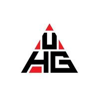 création de logo de lettre triangle uhg avec forme de triangle. monogramme de conception de logo triangle uhg. modèle de logo vectoriel triangle uhg avec couleur rouge. logo triangulaire uhg logo simple, élégant et luxueux.