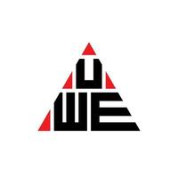 création de logo de lettre triangle uwe avec forme de triangle. monogramme de conception de logo triangle uwe. modèle de logo vectoriel triangle uwe avec couleur rouge. uwe logo triangulaire logo simple, élégant et luxueux.