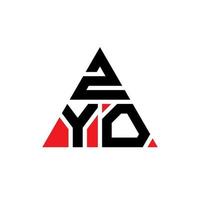 création de logo de lettre triangle zyo avec forme de triangle. monogramme de conception de logo triangle zyo. modèle de logo vectoriel triangle zyo avec couleur rouge. logo triangulaire zyo logo simple, élégant et luxueux.