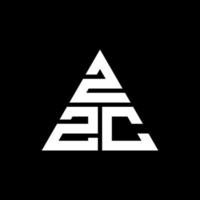 création de logo de lettre triangle zzc avec forme de triangle. monogramme de conception de logo triangle zzc. modèle de logo vectoriel triangle zzc avec couleur rouge. logo triangulaire zzc logo simple, élégant et luxueux.