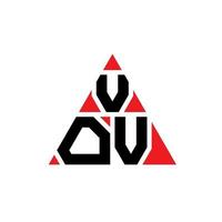 création de logo de lettre triangle vv avec forme de triangle. monogramme de conception de logo triangle vov. modèle de logo vectoriel triangle vov avec couleur rouge. logo triangulaire vov logo simple, élégant et luxueux.