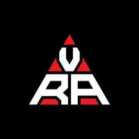 création de logo de lettre triangle vra avec forme de triangle. monogramme de conception de logo triangle vra. modèle de logo vectoriel triangle vra avec couleur rouge. vra logo triangulaire logo simple, élégant et luxueux.