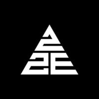 création de logo de lettre triangle zze avec forme de triangle. monogramme de conception de logo triangle zze. modèle de logo vectoriel triangle zze avec couleur rouge. logo triangulaire zze logo simple, élégant et luxueux.