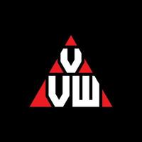 création de logo de lettre triangle vvw avec forme de triangle. monogramme de conception de logo triangle vvw. modèle de logo vectoriel triangle vvw avec couleur rouge. vvw logo triangulaire logo simple, élégant et luxueux.