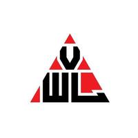 création de logo de lettre triangle vwl avec forme de triangle. monogramme de conception de logo triangle vwl. modèle de logo vectoriel vwl triangle avec couleur rouge. logo triangulaire vwl logo simple, élégant et luxueux.